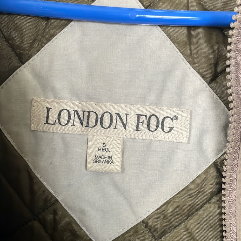 London Fog Men’s Small Tan Hooded Removable Liner Coat career Gorpcore hiking - Picture 7 of 9